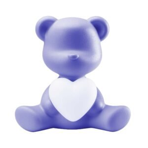 Qeeboo Teddy Love XS rechargeable lamp. blue violet