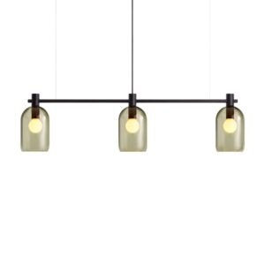 Blu Dot Bub chandelier. olive