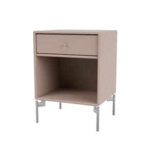 Montana Dream Nightstand/Bedside Table , Mushroom-Chrome